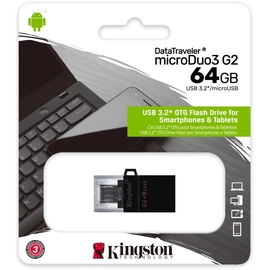 Kingston DataTraveler microDuo G2 64 GB schwarz USB 3.2