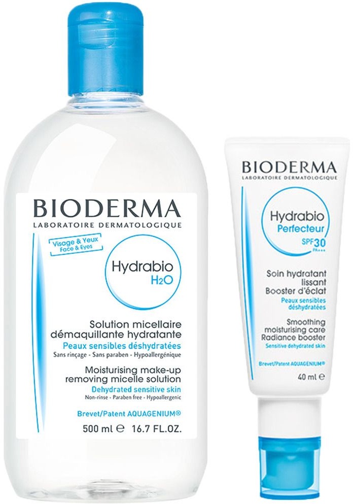 Bioderma Hydrabio H2O 4-in-1 Mizellen-Reinigung 500 ml + Bioderma Hydrabio Perfecteur SPF 30 40 ml