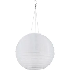 GLOBO 2er Set LED Hängelampe Gartenleuchte weiß Hochzeit Partylaterne Gartendeko, Edelstahl Kunststoff, warmweiß,