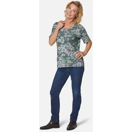 GOLDNER Streifenshirt mit Blumenmotiv Blau 52