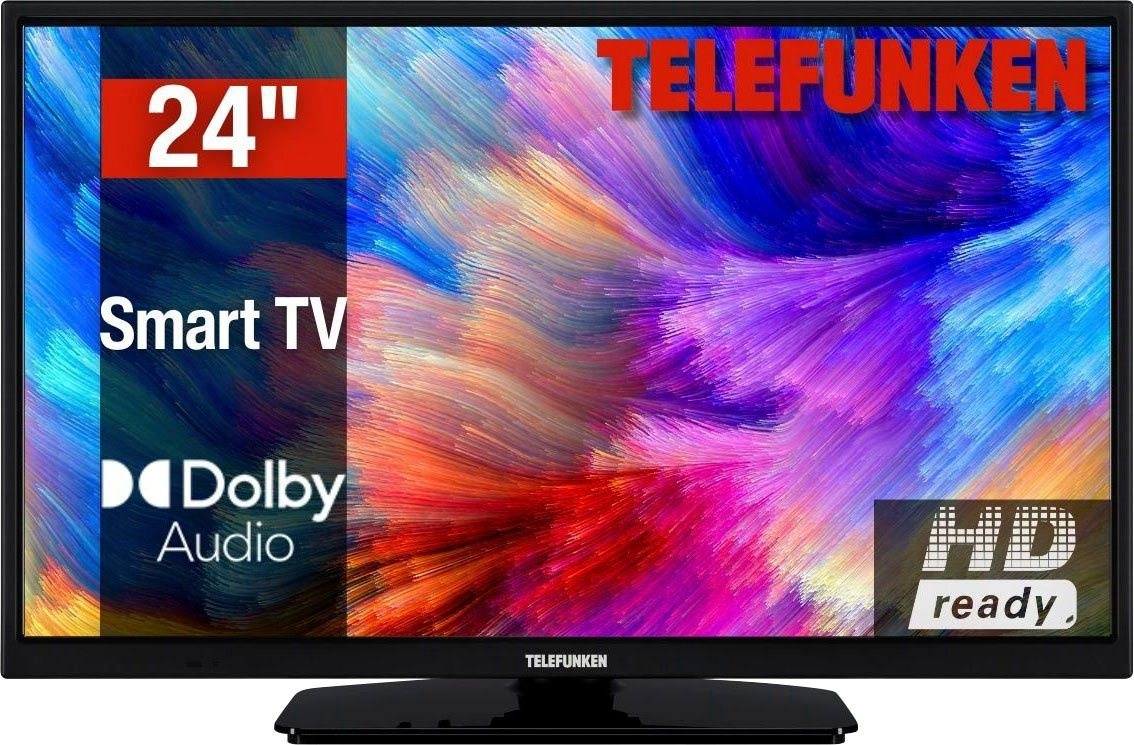 Telefunken L24H554M1CWI LED-Fernseher (60 cm/24 Zoll, HD-ready, Smart-TV) schwarz