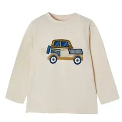 Mayoral Langarmshirt Auto beige, 68