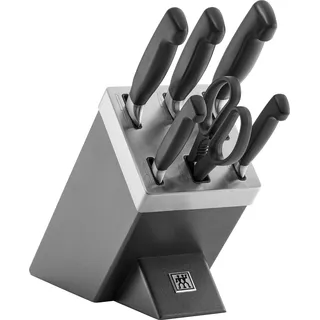 Zwilling Vier Sterne Selbstschärfender Messerblock 7-tlg. Anthrazit