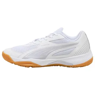Puma Unisex Solarflash Iii W+Indoor Court Shoe, Puma White Lilac Crush Berry, 44.5 EU