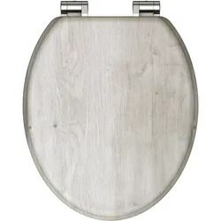 Schütte MDF WC Sitz LIGHT WOOD, Toilettendeckel mit Absenkautomatik Motiv, Klobrille mit Holzkern, Toilettensitz, WC Deckel
