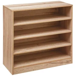 FIVE Schuhregal aus Holz für 12 Paare in Holzfarbe