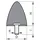 FP Gummi-Metall-Puffer parabelförmig Typ D D15xH15 M4x12 NR57