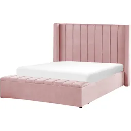 Beliani Polsterbett 140 x 200 cm Rosa
