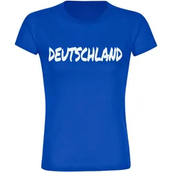 multifanshop Damen T-Shirt - Deutschland - Textmarker - Druck weiß - Frauen