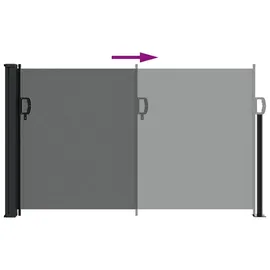 vidaXL Seitenmarkise 120 x 500 cm Grau Polyester