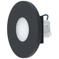 EVN Wandeinbauleuchte LR01840A rund Edelstahl anthrazit