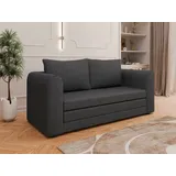 Homesy Schlafsofa Arelis – Moderne 2-Sitzer Sofa mit Bettfunktion, Bestseller, Platzsparendes Sofa mit Gästebettfunktion schwarz