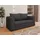 Homesy Schlafsofa Arelis – Moderne 2-Sitzer Sofa mit Bettfunktion, Bestseller, Platzsparendes Sofa mit Gästebettfunktion schwarz