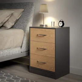 CASARIA Nachttisch Eloise 54x39x28cm Holz-grau