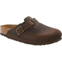 Birkenstock Boston Weichbettung Naturleder Geölt Schmal Damen Sandalen (Braun 40 Größe) Sandalen