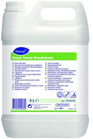 TASKI Good Sense BreakDown Geruchsentferner, Optimale Geruchsentfernung dank der Formulierung mit natürlichen Bakterien, 5 Liter - Kanister