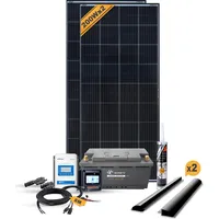 Enjoy solar, Solaranlage, Wohnmobil Monokristallin Set - 400W/12V Complete  (ALU schwarz) (200 W)