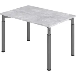 Hammerbacher Schreibtisch 120x80cm Beton/Graphit