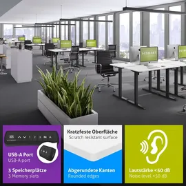 eSmart Schreibtisch ETX-121BW Weiß