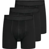 Only & Sons ONSFITZ SOLID BLACK TRUNK L 3er Pack