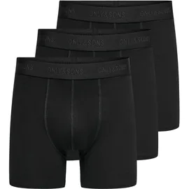 Only & Sons ONSFITZ SOLID BLACK TRUNK L 3er Pack