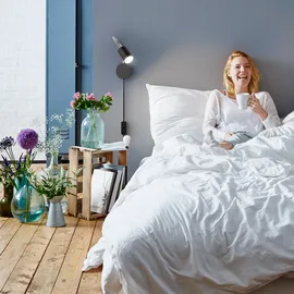 ledscom.de Leselampe WAIKA mit Schwanenhals, Stecker, Schalter schwarz matt, inkl. GU10 LED Lampe 450lm LED GU10 Lampe, warm-weiß