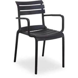 Stapelstuhl outdoor FINN schwarz - schwarz