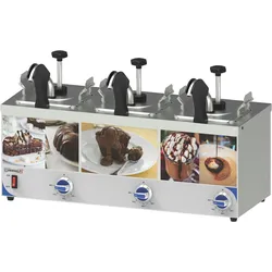 Saucenspender mit Pumpe und dreifach beheiztem Auslauf CDSPBC3 Casselin