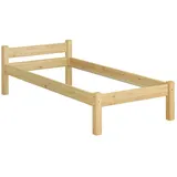 Erst-Holz Massivholzbett Einzelbett Kiefer natur 80x200 Bettrahmen Gästebett ohne Rollrost 60.36-08 oR