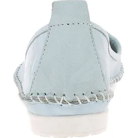 Andrea Conti Slipper Mokassin aus weichem Leder im Boho Style 0027449, Größe:42 EU, Farbe:Blau - 42