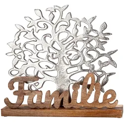 GILDE Aluminium Lebensbaum Familie H=41cm