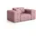 Fun Möbel Sessel Chantal Stoff Opera Velvet 70 x 80 x 80 cm Pink/Rosa mit Zierkissen