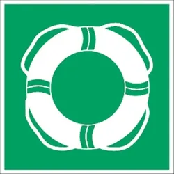 Schild Öffentliche Rettungsausrüstung, ISO 20712-1, Kunststoff, 200x200 mm