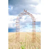 Rostiger Rosenbogen aus Metall 10mm Massiveisen! Breite: 140cm Roheisen/Rost
