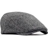 Schiebermütze Flatcap Barret Herren Damen 55 59cm Gatsby Grau