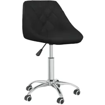 vidaXL Esszimmerstuhl Drehbar Kunstleder schwarz