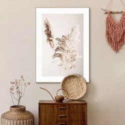 Reinders! Bild »Gerahmtes Bild Pampasgras Natur - Pflanze«, Pflanzen, (1 St.) Reinders! Farbe Bild(er): khaki