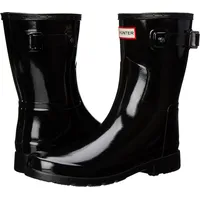 Hunter Unisex Original Refined Short Gloss Gummistiefel, Schwarz (Black), 40 EU - 40 EU