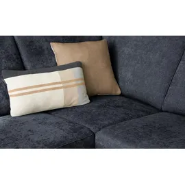 Max Schelling Eckcouch Flachgewebe 3-Sitzer Blau