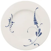 Villeroy & Boch Villeroy und Boch Vieux Luxembourg Brindille Speiseteller, 27 cm, Premium Porzellan, Weiß/Blau