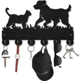Famanu Schlüsselhalter schwarze Katze - Holz mit 6 Haken