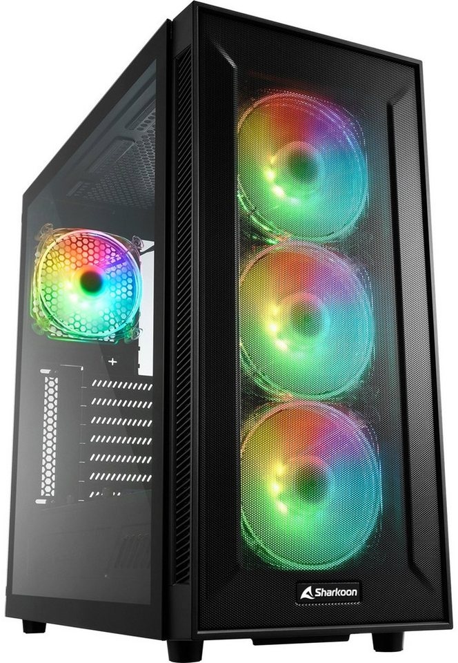 Sharkoon PC-Gehäuse Sharkoon TG6M RGB, Tower-Gehäuse, (Seitenteil aus schwarz