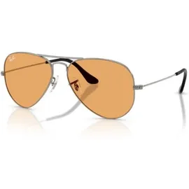 Ray-Ban Aviator Large Metal Unisex-Sonnenbrille Vollrand Pilot Metall-Gestell, grau