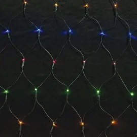Hellum Lichternetz LED 1,5x1,5 m Mehrfarbig