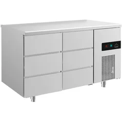 Gastro Edelstahl Kühltisch Umluft 3/3 Schubladen 1400x700x850mm -2/+8°C