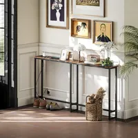 Homcom Konsolentisch 160 x 20 x 80 cm rustikal-braun