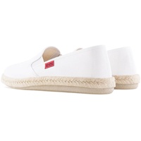 Andrés Machado - Slipper für Damen und Herren – AM500 - Mokassins für den Sommer – Unisex Hausschuhe – Espadrilles aus Leinen mit Rutschfester Gummisohle und Jute – Weiß, EU 48