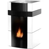 Robin Wood Woody 18 kW – Wasserführender Pelletofen A++ | Weiße Keramik - Weiß