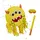 Relaxdays Pinata Monster HxBxT 35 x 34 x 9 cm Gelb