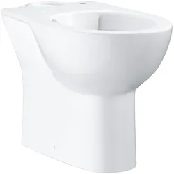 Grohe Stand-WC-Kombination Bau Keramik, Tiefspüler, Abgang waagerecht, spülrandlos, aus Sanitärkeramik, Alpinweiß 39349000